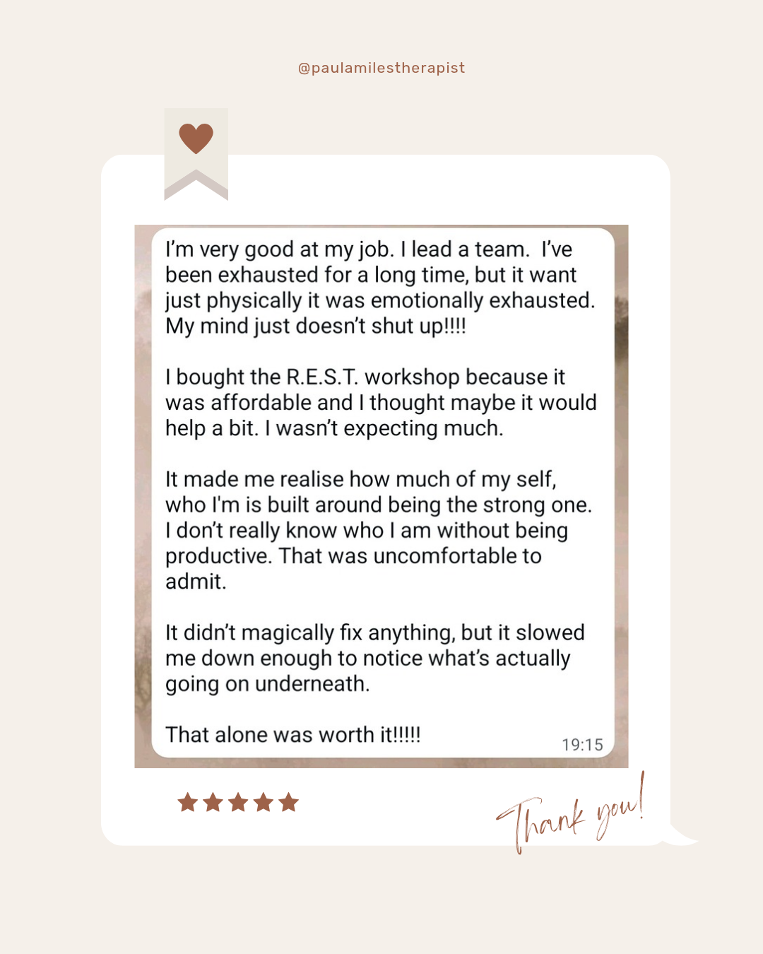 Client feedback about the R.E.S.T. Workshop 2